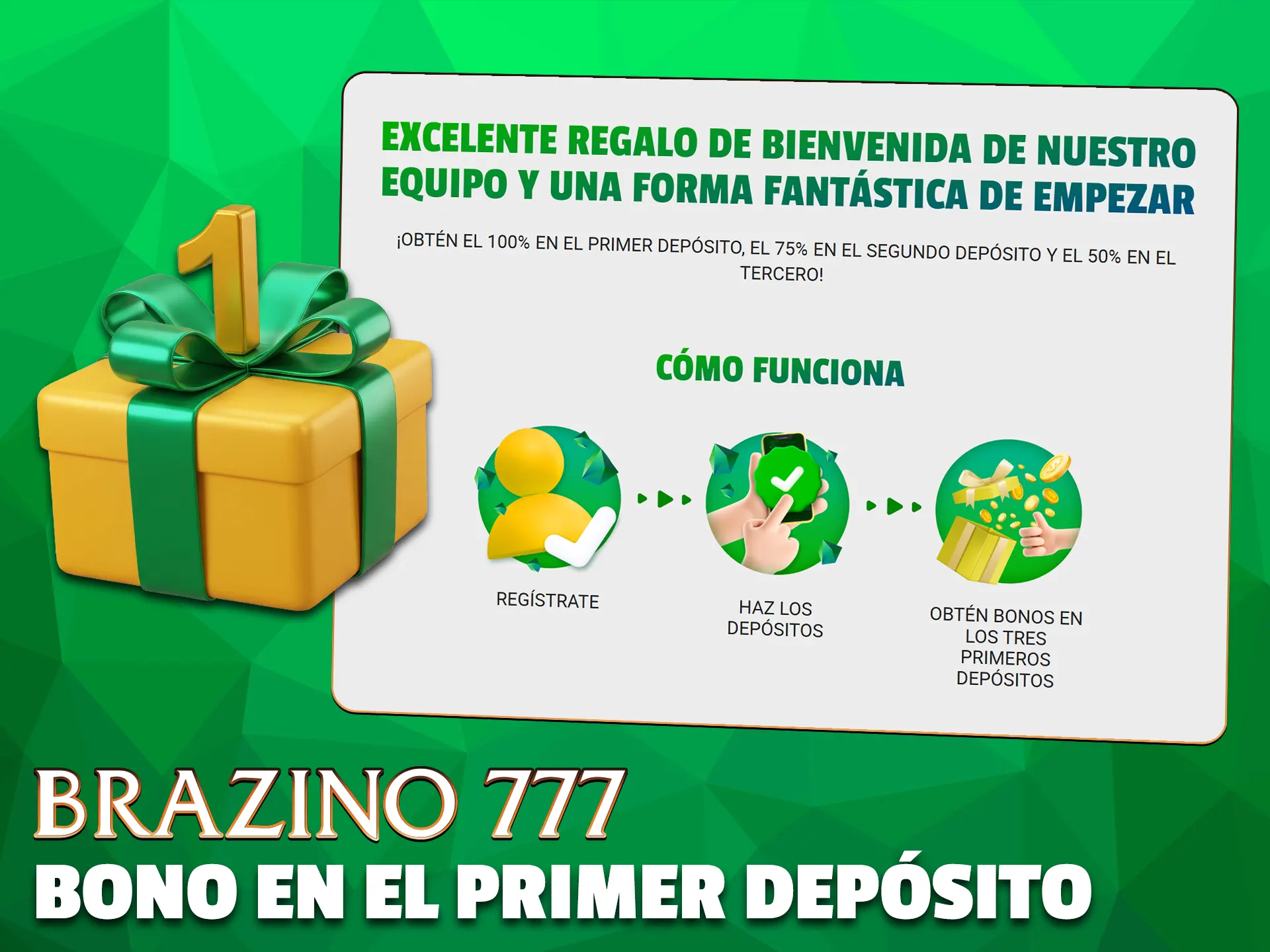 Reclama el primer bono de depósito al jugar en Brazino777.
