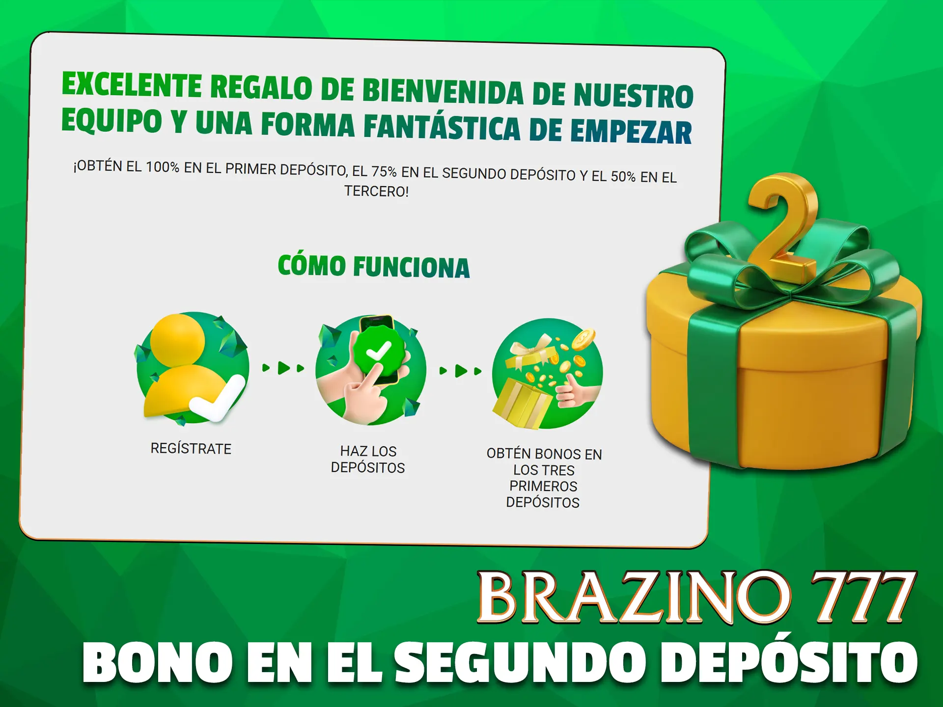 Activa tu segundo bono por depósito y gana en Brazino777.